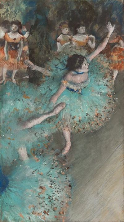art oil painting reproduction of  Edgar Degas The Green Dancer museum quality handmade