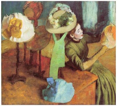 art oil painting reproduction of  Edgar Degas The Millinery Shop museum quality handmade