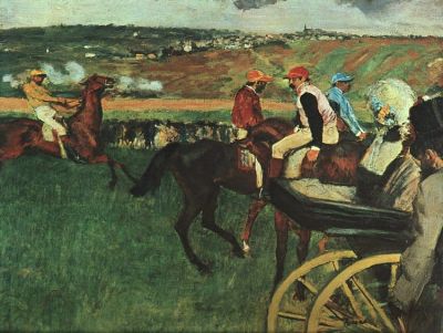art oil painting reproduction of  Edgar Degas The Racecourse Amateur Jockeys museum quality handmade