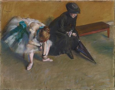 art oil painting reproduction of  Edgar Degas Waiting 1882 museum quality handmade