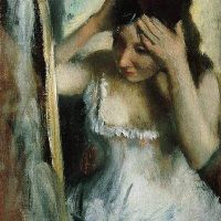 Edgar Degas Woman Combing Her Hair Before A Mirror C. 1870-75