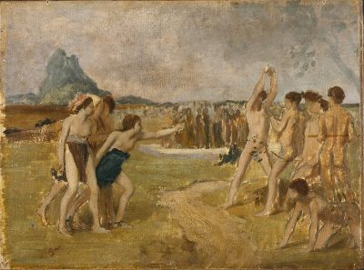 art oil painting reproduction of  Edgar Degas Young Spartans Exercising museum quality handmade