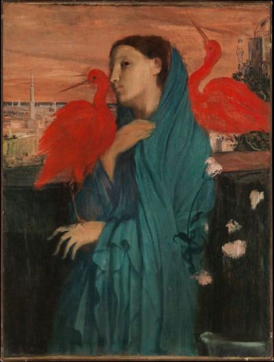 art oil painting reproduction of  Edgar Degas Young Woman With Ibis museum quality handmade
