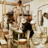 Edouard Joseph Dantan Un Moulage Sur Nature - 1887