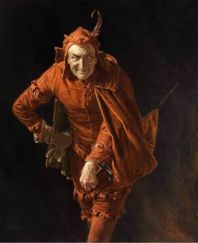 art oil painting reproduction of  Eduard Von Grutzner Mephisto - 1895 museum quality handmade