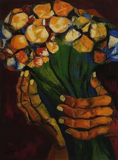 art oil painting reproduction of  Eduardo Kingman Ramo De Flores 1973 museum quality handmade