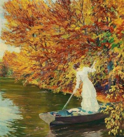 art oil painting reproduction of  Edward Cucuel Autumn Ca.1920 museum quality handmade