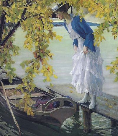 art oil painting reproduction of  Edward Cucuele A Quiet Autumn Day museum quality handmade