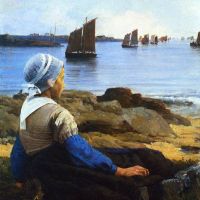 Edward E. Simmons Awaiting His Return - 1884