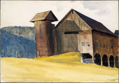 art oil painting reproduction of  Edward Hopper Barn And Silo Vermont 1927 museum quality handmade