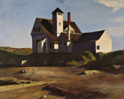 art oil painting reproduction of  Edward Hopper Coast Guard Station 1929 museum quality handmade
