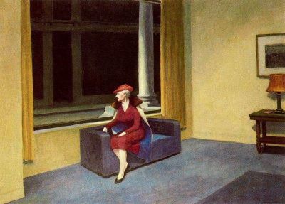 art oil painting reproduction of  Edward Hopper Hotel Window 1955 museum quality handmade