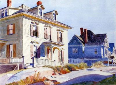 art oil painting reproduction of  Edward Hopper Houses On A Hill 1924 museum quality handmade