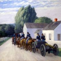 Edward Hopper Light Battery At Gettysburg Ca. 1940
