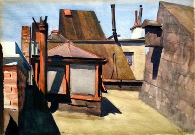 art oil painting reproduction of  Edward Hopper My Roof 1928 museum quality handmade