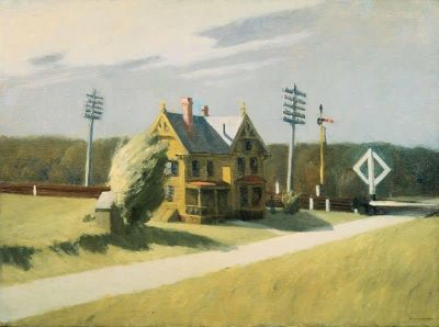 art oil painting reproduction of  Edward Hopper Railroad Crossing 1922-1923 museum quality handmade