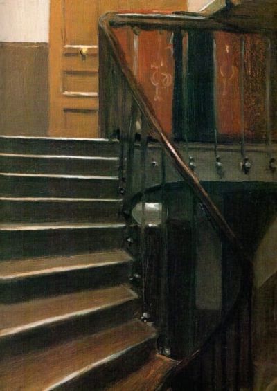 art oil painting reproduction of  Edward Hopper Stairway At 48 Rue De Lille Paris 1906 museum quality handmade