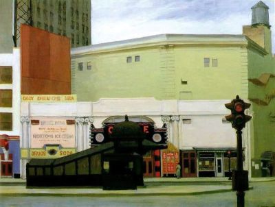 art oil painting reproduction of  Edward Hopper The Circle Theatre - 1936 museum quality handmade