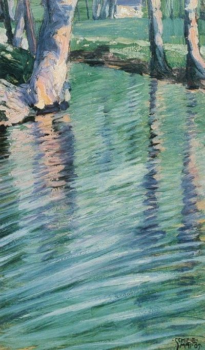 art oil painting reproduction of  Egon Schiele Am Weiher 1907 museum quality handmade