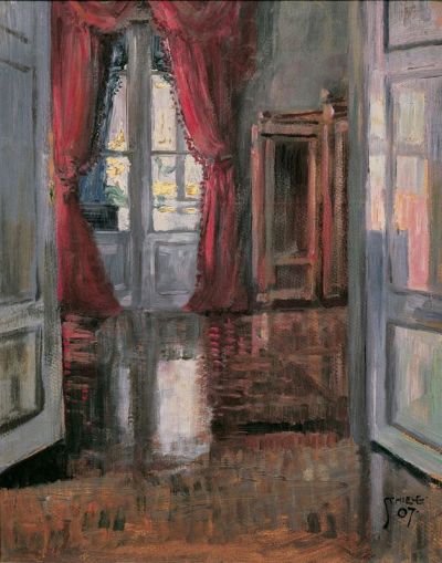 art oil painting reproduction of  Egon Schiele Interieur 1907 museum quality handmade