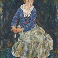 Egon Schiele Portrait Of The Artist S Wife Seated 1918