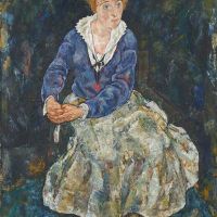 Egon Schiele Portrait Of The Artist S Wife Seated 1918 Hand Painted Reproduction