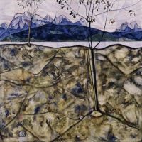 Egon Schiele River Landscape With Two Trees 1913
