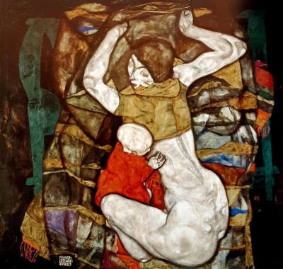 art oil painting reproduction of  Egon Schiele Young Mother - 1914 museum quality handmade