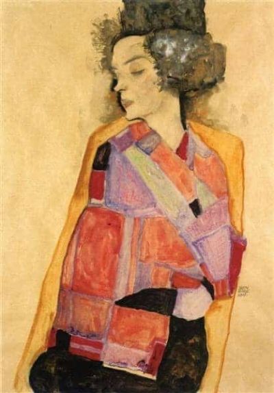 art oil painting reproduction of  Egon Schielle The Daydreamer 1911 museum quality handmade