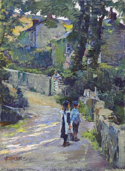 art oil painting reproduction of  Elizabeth Forbes Off To School museum quality handmade