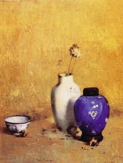 art oil painting reproduction of  Emil Carlsen The Golden Background C.1916 museum quality handmade