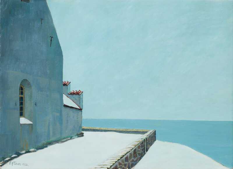 Emil Johanson-thor Winter S Day By The Deserted Church Hven museum quality