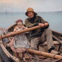 Emile Renouf Un Coup De Main - The Helping Hand - 1881