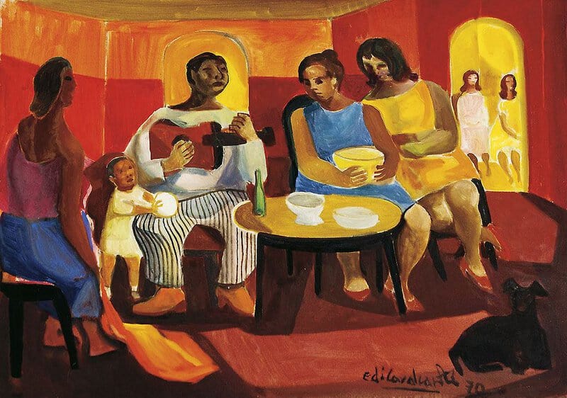 Emiliano Di Cavalcanti Sunday At The Bordel 1970 museum quality
