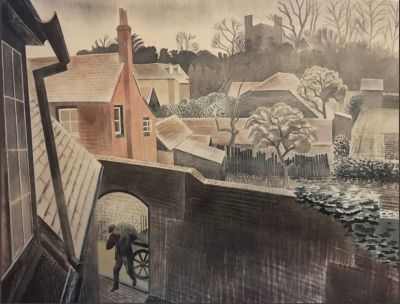 art oil painting reproduction of  Eric Ravilious Back Gardens 1935 museum quality handmade