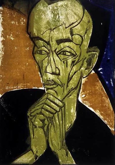 art oil painting reproduction of  Erich Heckel Portrait Of A Man M Nnerbildnis 1919 museum quality handmade