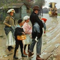 Erik Hemmingsen On The Way To The Streetcar 1901