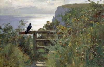 art oil painting reproduction of  Ernest Albert Waterlow The Cliff Path museum quality handmade