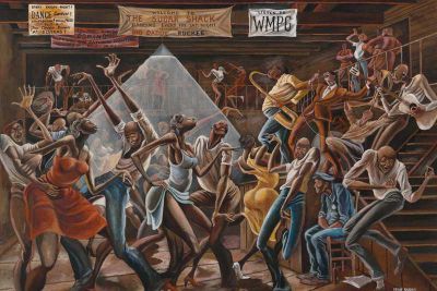art oil painting reproduction of  Ernie Barnes The Sugar Shack museum quality handmade