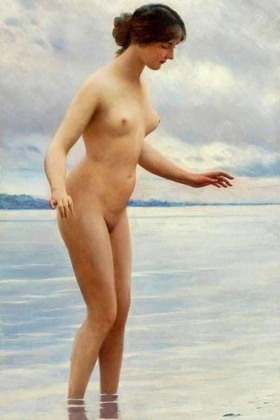 art oil painting reproduction of  Eugene De Blaas In The Water museum quality handmade
