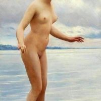 Eugene De Blaas In The Water Hand Painted Reproduction