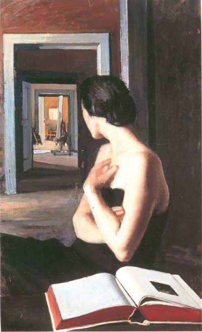 art oil painting reproduction of  Eugenio Viti Il Libro Bianco 1926 museum quality handmade
