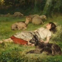 Evariste Carpentier Sleeping Shepherdess