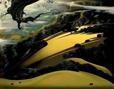 art oil painting reproduction of  Eyvind Earle Memories Of Santa Ynez 1974 museum quality handmade