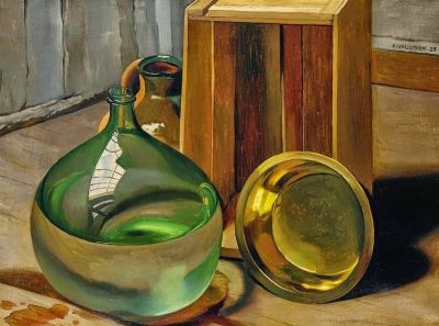 art oil painting reproduction of  Felix Vallotton Dame-jeanne Et Caisse 1925 museum quality handmade