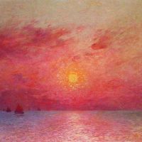 Ferdinand Du Puigaudeau Sailboats At Sea - Evening