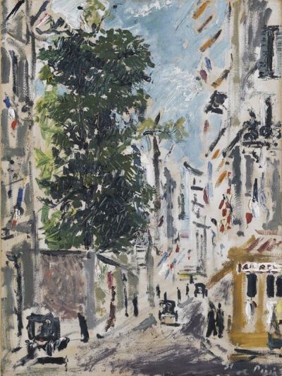 art oil painting reproduction of  Filippo De Pisis Rue Cassette Paris 1931 museum quality handmade