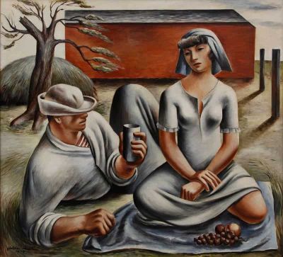 art oil painting reproduction of  Fletcher Martin Bucolic Breakfast 1938 museum quality handmade