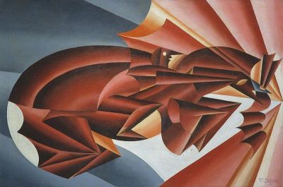 art oil painting reproduction of  Fortunato Depero Nitrite In Speed - 1932 museum quality handmade