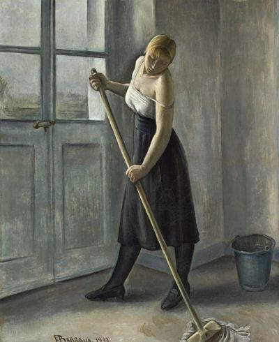 art oil painting reproduction of  Fran Ois Barraud Fille Au Travail 1933 museum quality handmade